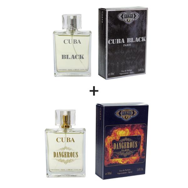 Kit 2 Perfumes Cuba 100ml Cada Black + Dangerous