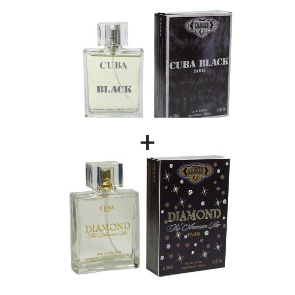 Kit 2 Perfumes Cuba 100ml Cada Black + Diamond
