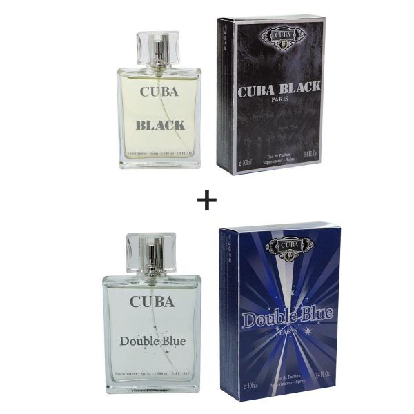 Kit 2 Perfumes Cuba 100ml Cada Black + Double Bleu