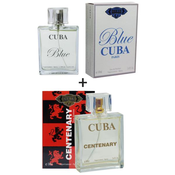 Kit 2 Perfumes Cuba 100ml Cada Blue + Centenary