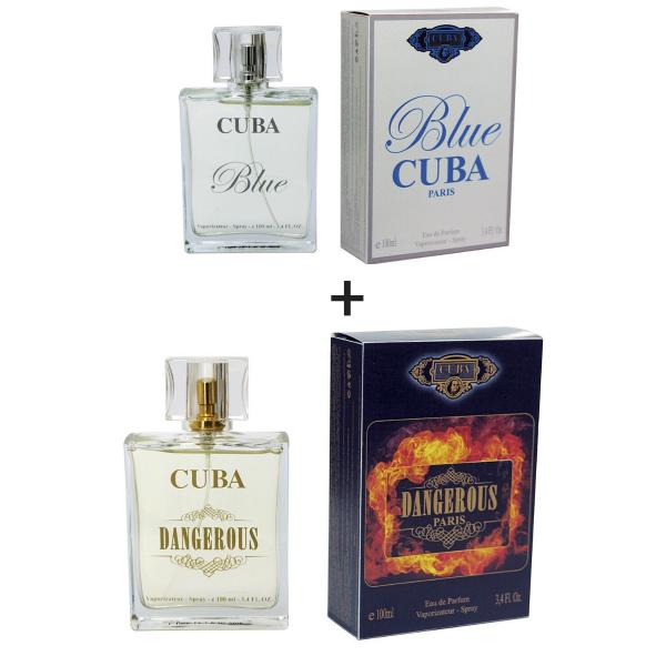 Kit 2 Perfumes Cuba 100ml Cada Blue + Dangerous