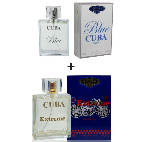 Kit 2 Perfumes Cuba 100ml Cada Blue + Extreme