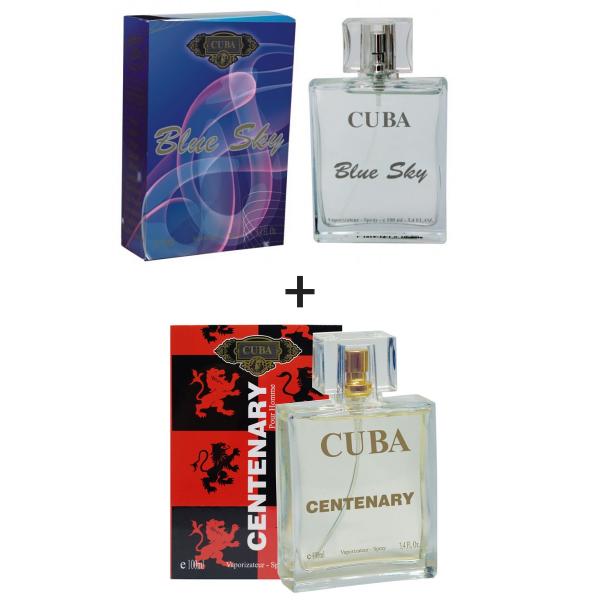 Kit 2 Perfumes Cuba 100ml Cada Blue Sky + Centenary
