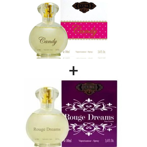 Kit 2 Perfumes Cuba 100ml Cada Candy + Rouge Dreams