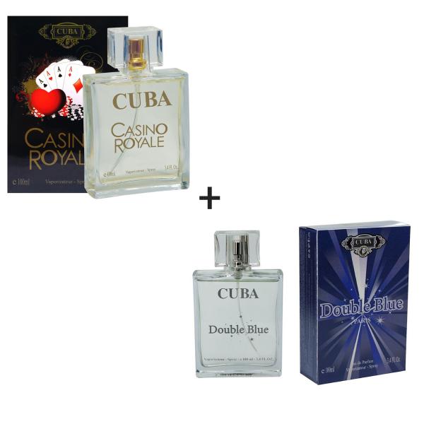 Kit 2 Perfumes Cuba 100ml Cada Casino Royale + Double Bleu