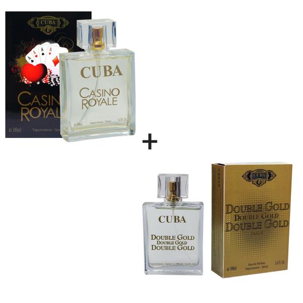 Kit 2 Perfumes Cuba 100ml Cada Casino Royale + Double Gold