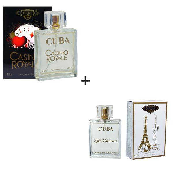 Kit 2 Perfumes Cuba 100ml Cada Casino Royale + Eiffel Centennial