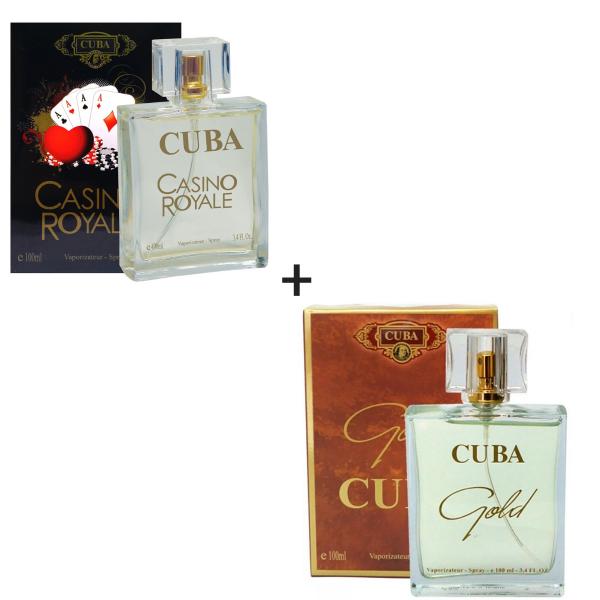 Kit 2 Perfumes Cuba 100ml Cada Casino Royale + Gold
