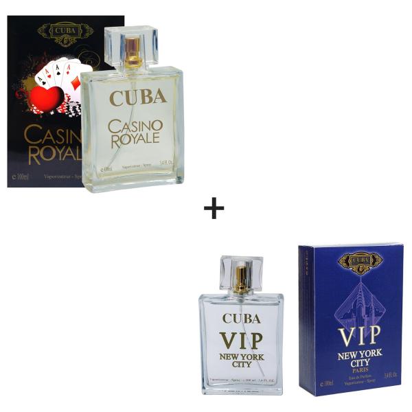 Kit 2 Perfumes Cuba 100ml Cada Casino Royale + Vip Nwe York