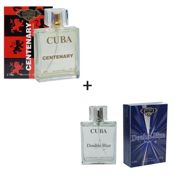 Kit 2 Perfumes Cuba 100ml Cada Centenary + Double Bleu