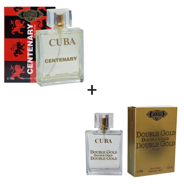 Kit 2 Perfumes Cuba 100ml Cada Centenary + Double Gold