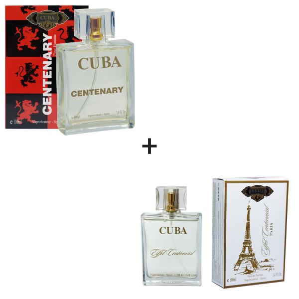 Kit 2 Perfumes Cuba 100ml Cada Centenary + Eiffel Centennial