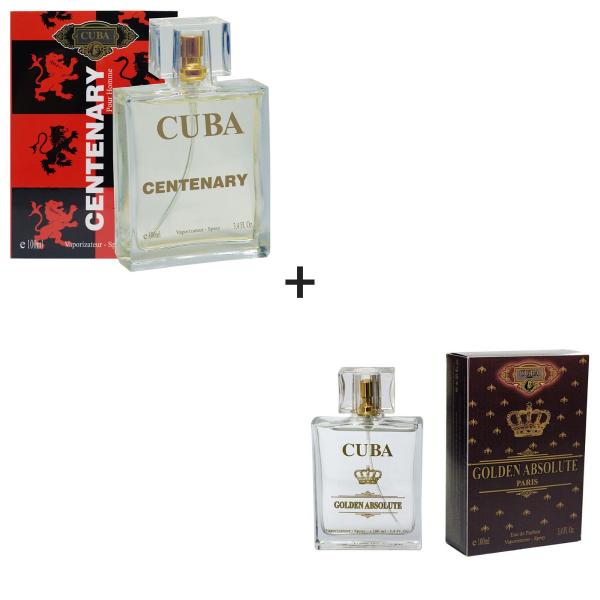 Kit 2 Perfumes Cuba 100ml Cada Centenary + Golden Absolute