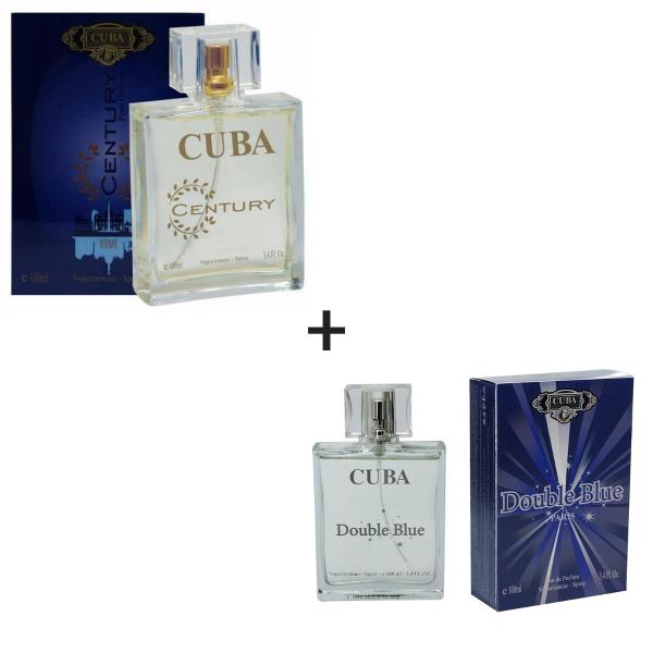 Kit 2 Perfumes Cuba 100ml Cada Century + Double Bleu