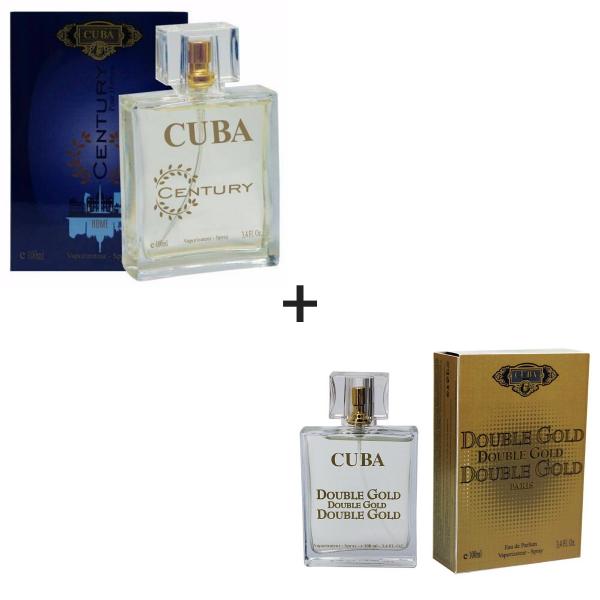 Kit 2 Perfumes Cuba 100ml Cada Century + Double Gold