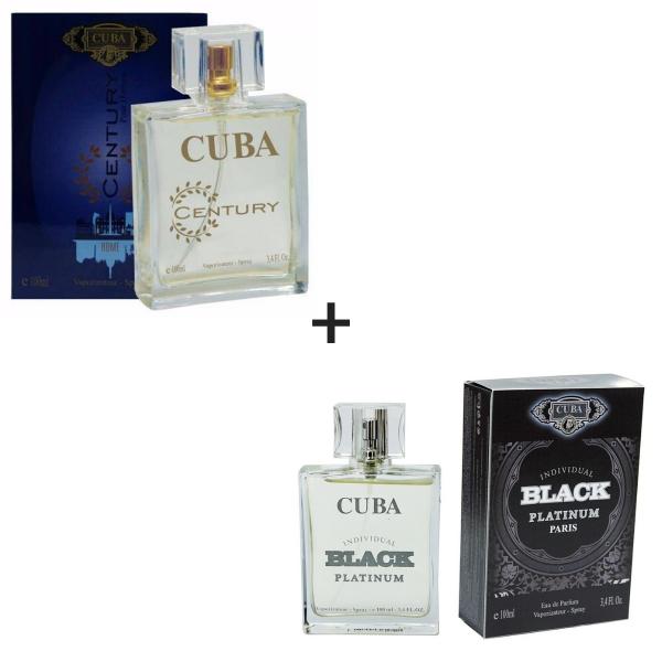 Kit 2 Perfumes Cuba 100ml Cada Century + Individual Black