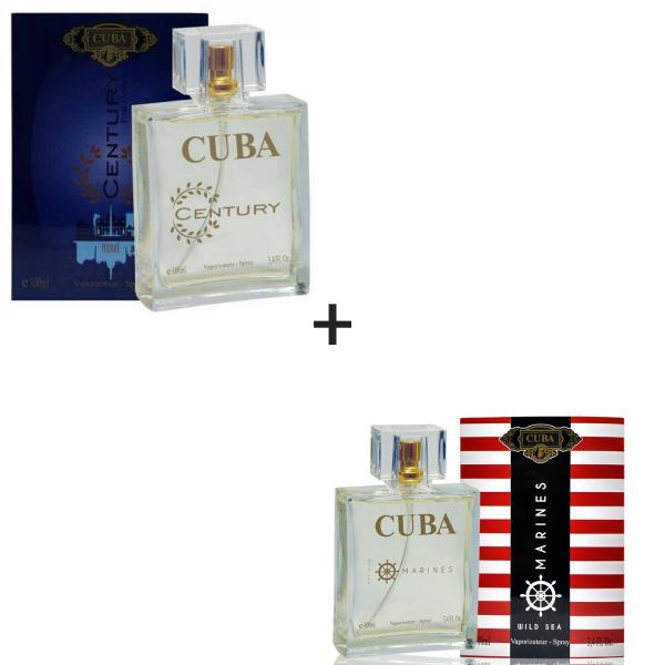 Kit 2 Perfumes Cuba 100ml Cada Century + Marines