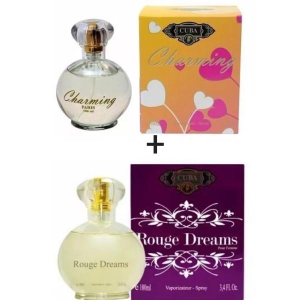Kit 2 Perfumes Cuba 100ml Cada Charming + Rouge Dreams