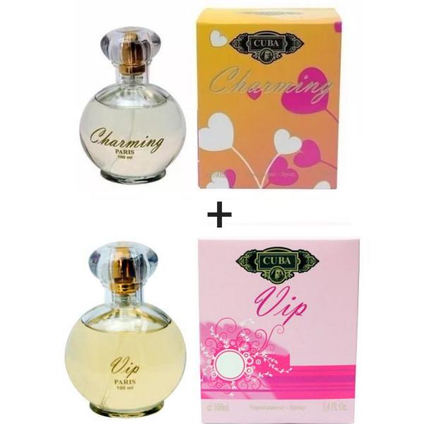 Kit 2 Perfumes Cuba 100ml Cada Charming + Vip