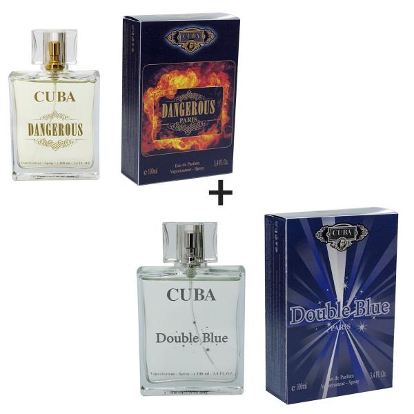 Kit 2 Perfumes Cuba 100ml Cada Dangerous + Double Bleu