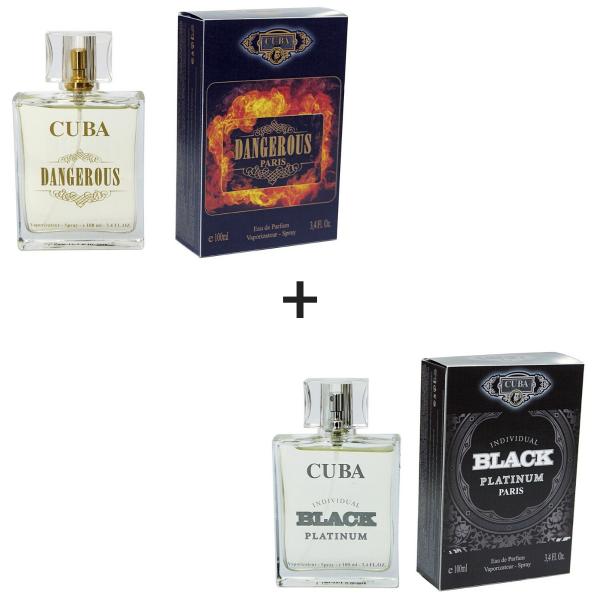 Kit 2 Perfumes Cuba 100ml Cada Dangerous + Individual Black