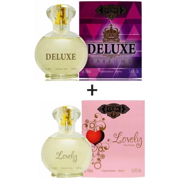 Kit 2 Perfumes Cuba 100ml Cada Deluxe + Lovely