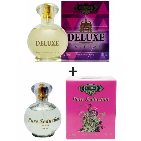 Kit 2 Perfumes Cuba 100ml Cada Deluxe + Pure Seduction