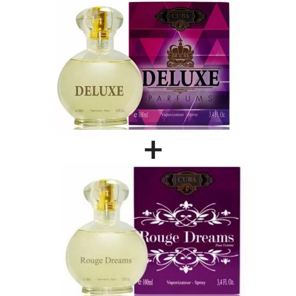 Kit 2 Perfumes Cuba 100ml Cada Deluxe + Rouge Dreams