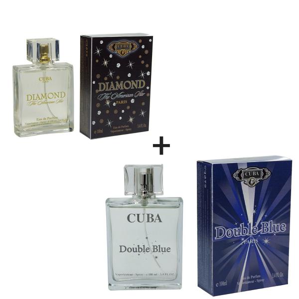 Kit 2 Perfumes Cuba 100ml Cada Diamond + Double Bleu