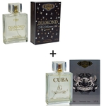 Kit 2 Perfumes Cuba 100ml cada | Diamond + Legend