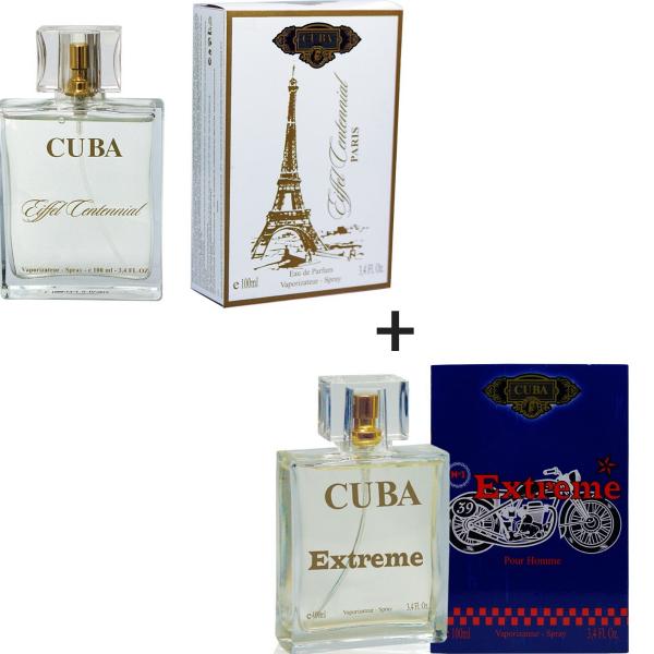 Kit 2 Perfumes Cuba 100ml Cada Eiffel Centennial + Extreme