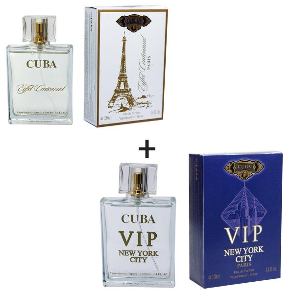 Kit 2 Perfumes Cuba 100ml Cada Eiffel Centennial + Vip New York
