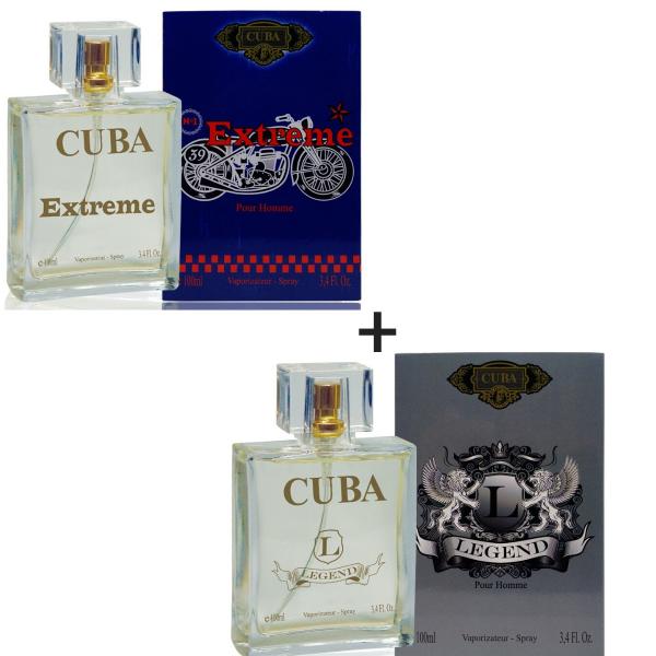 Kit 2 Perfumes Cuba 100ml Cada Exreme + Legend