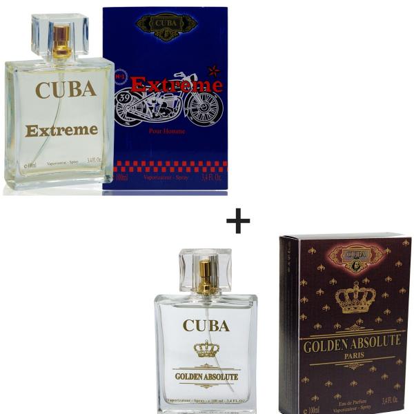 Kit 2 Perfumes Cuba 100ml Cada Extreme + Golden Absolute