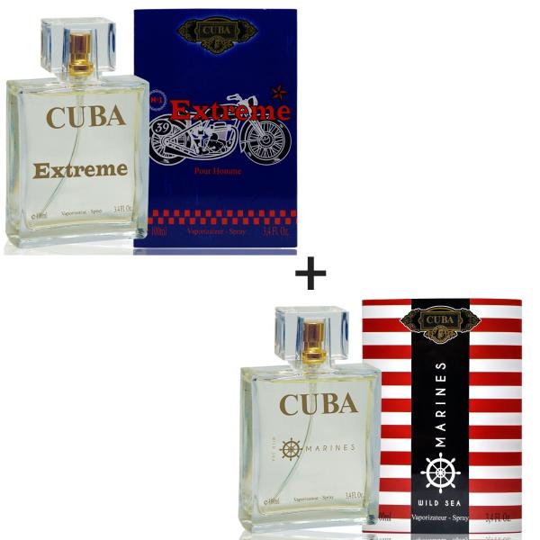 Kit 2 Perfumes Cuba 100ml Cada Extreme + Marines