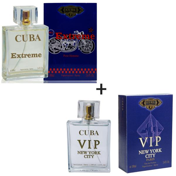 Kit 2 Perfumes Cuba 100ml Cada Extreme + Vip New York