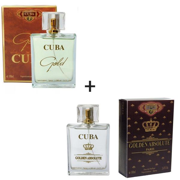 Kit 2 Perfumes Cuba 100ml Cada Gold + Golden Absolute