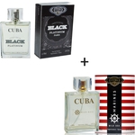 Kit 2 Perfumes Cuba 100ml cada | Individual Black + Marines 