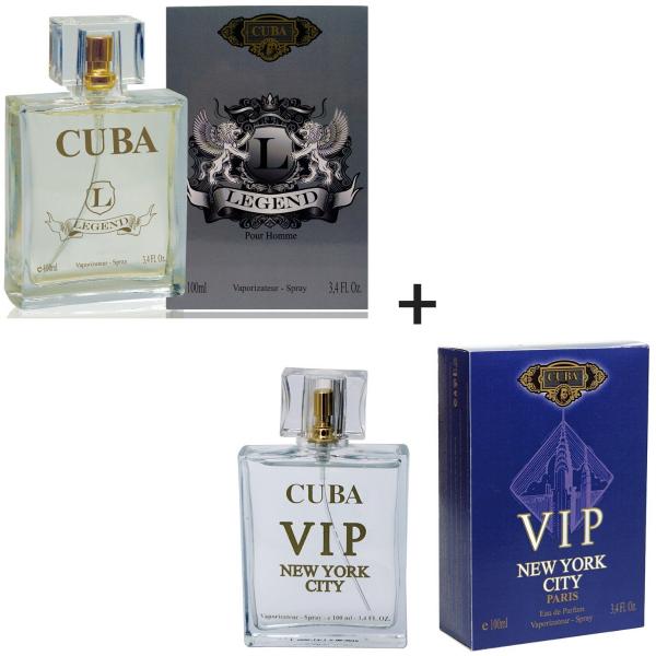 Kit 2 Perfumes Cuba 100ml Cada Legend + Vip New York