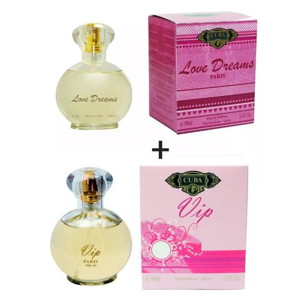Kit 2 Perfumes Cuba 100ml Cada Love Dreams + Vip