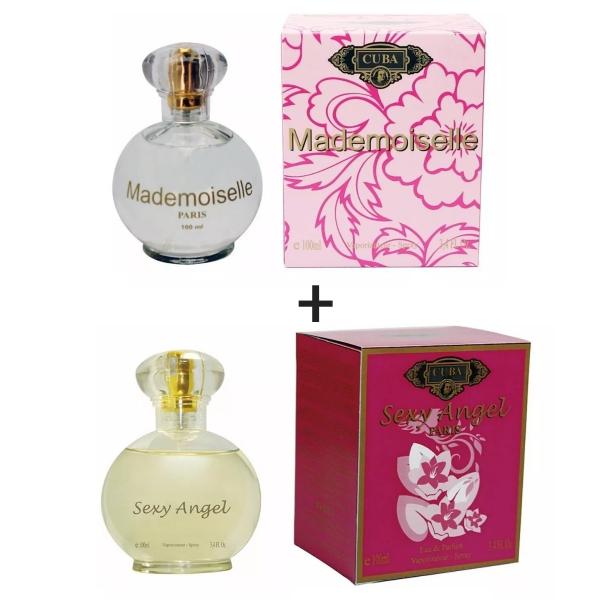 Kit 2 Perfumes Cuba 100ml Cada Mademoiselle + Sexy Angel