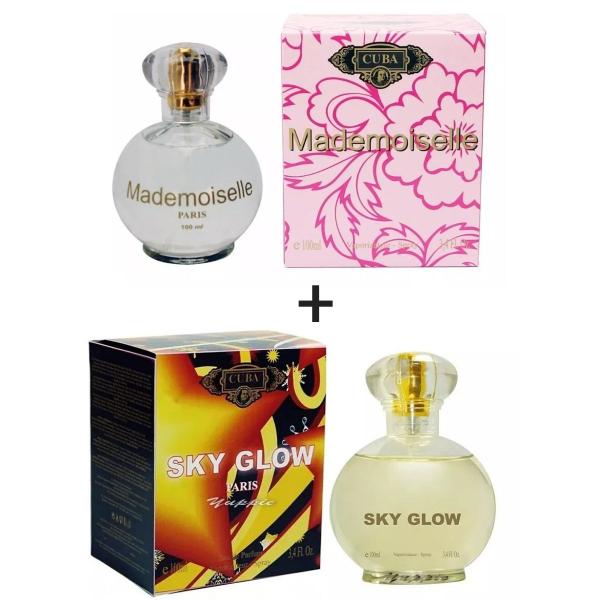 Kit 2 Perfumes Cuba 100ml Cada Mademoiselle + Sky Glow