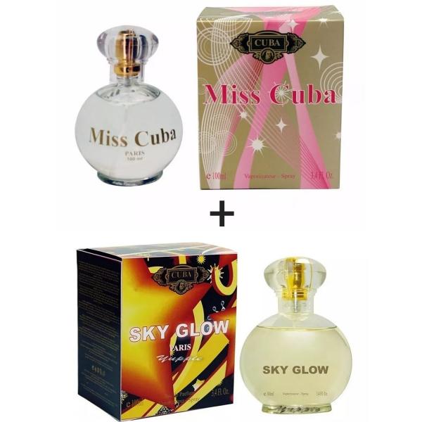 Kit 2 Perfumes Cuba 100ml Cada Miss Cuba + Sky Glow