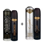 Kit 2 Perfumes Cuba Prime 100ml cada | Diamond + Gold
