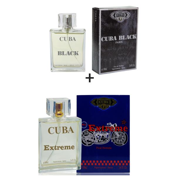Kit 2 Perfumes Cubas 100ml Cada Black + Extreme