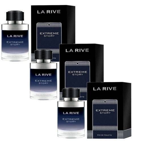 Kit 3 Perfumes Extreme Story Masc La Rive Edt 75ml
