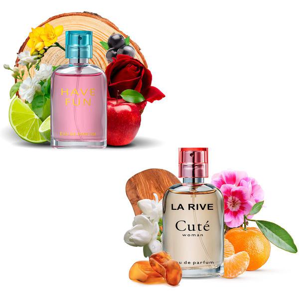 Kit 2 Perfumes La Rive Cute e Have Fun 30ml Feminino Edp