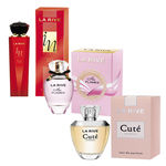 Kit 3 Perfumes La Rive Lançamento In Woman Red + In Flames + Cute Edp Feminino