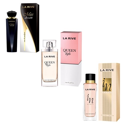 Kit Perfumes La Rive Miss Dream 100ml e Queen Of Life 75ml e In Woman 90ml