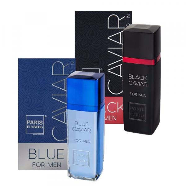 Kit 2 Perfumes Paris Elysees - Blue Caviar + Black Caviar